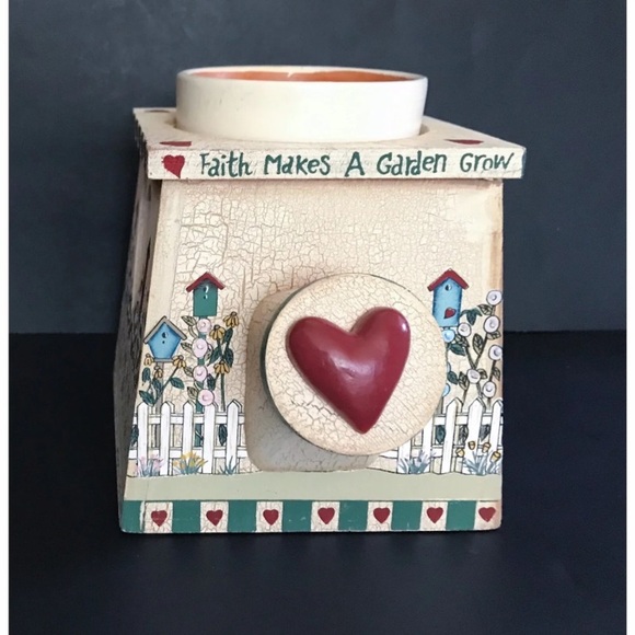 Vintage Deb Strain Faith Makes A Garden Grow Planter Whimsical Rustic Cottage - Picture 2 of 8